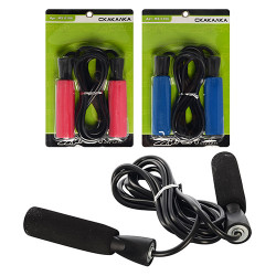 Скакалка MS 0186 270см, веревка резина, пласт.ручки с подшипниками BOC011583