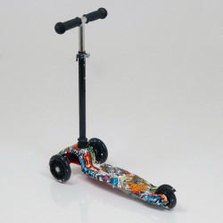 Трехколесный самокат 1286, рег. высота, свет, колеса PU