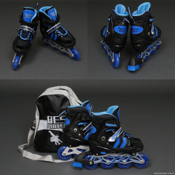 Ролики 9031 S разм 31-34см, черные,синие,красные,розовые