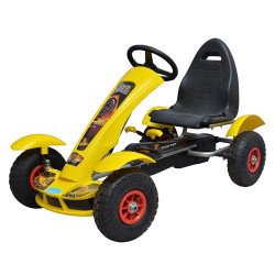 Детский веломобиль педальный картинг Bambi M 1450-6 желтый