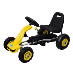 Детский веломобиль педальный картинг M 0647 желтый