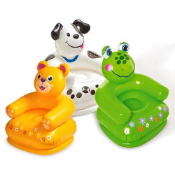 Детское надувное кресло Intex 68556 лягушонок,щенок,медвежонок