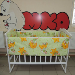 Комплект постельного белья в детскую кроватку 4 в 1 салатовый