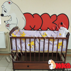 Комплект постельного белья в детскую кроватку 4 в 1 фиолетовый