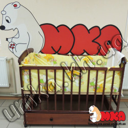 Комплект постельного белья в детскую кроватку 4 в 1 желтый