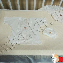 Набор для крещения (шапочка, сорочка, крыжма) ТМ Lari