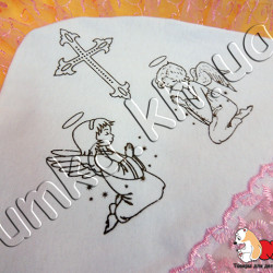 Крестильное полотенце с уголком для девочки Lari