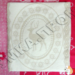 Детский плед с Оленем, коричневый, махра, Турция