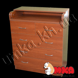 Комод с пеленальным столиком (3+2 ящика) яблоня