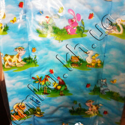 Пеленатор на кроватку Голубой Звери на полянке