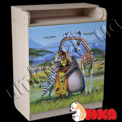 Комод с пеленатором (клен) с фотопринтом 