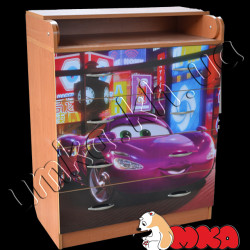 Комод с пеленатором (ольха) с фотопринтом 