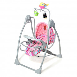 Детский шезлонг-качалка Baby Tilly RB-782 розовая