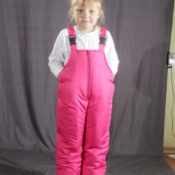Детский зимний полукомбинезон Розовый