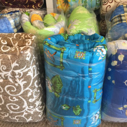 Силиконовое одеяло двуспальное 175х210см, бязь, Украина, цвета в ассортименте