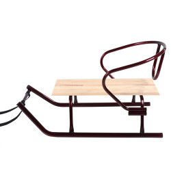 Санки МАЛЫШ+спинка, бордовый лак 730*400*210 BOC049167