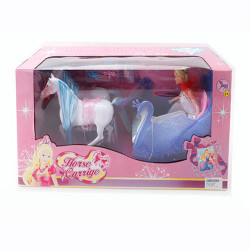 Карета 8603 (8шт) лошадь 2шт, 44см, кукла 30см, аксессуары, в кор-ке, 49-25,5-19см BOC071978