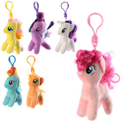 Лошадка MP 1211 (60шт) LP, мягкая, размер маленький, 10см, брелок-пласт.застежка, 6 видов, BOC084955