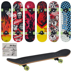 Скейт MS 0355 (6шт) 79-20см(нажд),алюм.подвеска,колесаПУ,9слоев, подшABEC-5,6видов,разобр, BOC011730