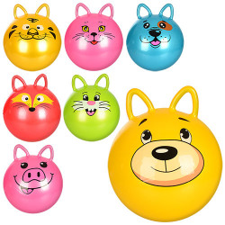 Мяч для фитнеса MS 0936 (25шт) с ушками, 40см, 350г, 7 видов BOC099135