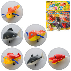 Водоплавающая игрушка 627-1 (360шт) заводная,морск.обитат,от7,5см,в кул,6шт(6вид) на листе,28-35-4см BOC099098