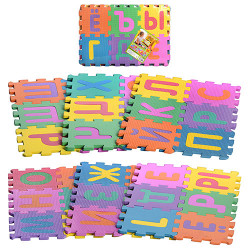 Коврик Мозаика M 0378 (20шт) EVA, алфавит(рус),36дет,16,5-16,5см, 6 частей, в кульке, 45-31-5см BOC006281